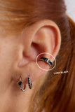 Earcuff Luna black silver