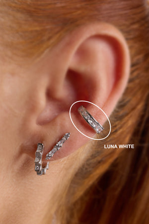 Earcuff Luna white silver