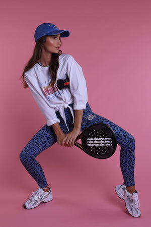 Legging leopard blue